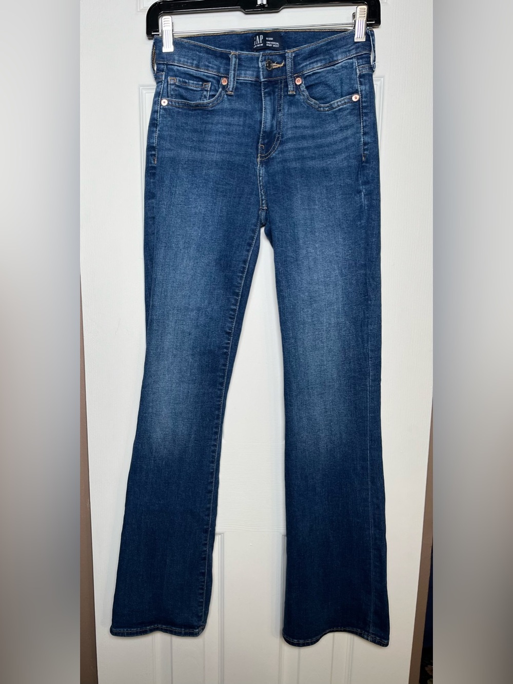 Gap Denim Universal Baby Boot Jeans - Size 0/25R - Blue Wash - Picture 3 of 17
